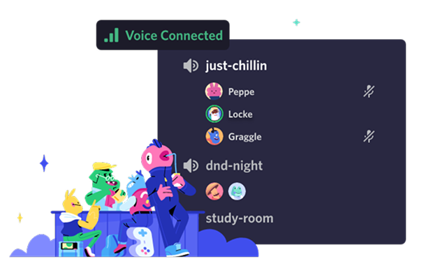 ilustração da interface do discord
